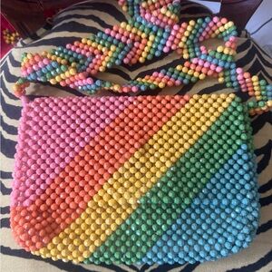 Isaac Mizrahi Colorful Beaded Crossbody Bag